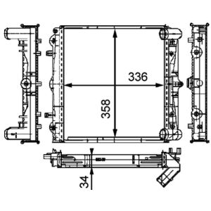 Arrefecedor do motor MAHLE CR 383 000P