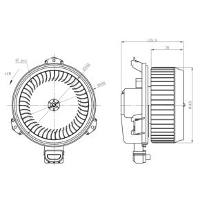 Ventilador interior NRF 34298