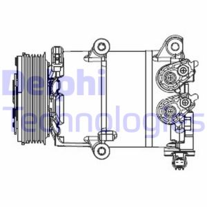 Compresor, aire acondicionado DELPHI CS20553