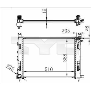 Arrefecedor do motor TYC 728-0063