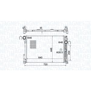 Arrefecedor do motor MAGNETI MARELLI 350213163300