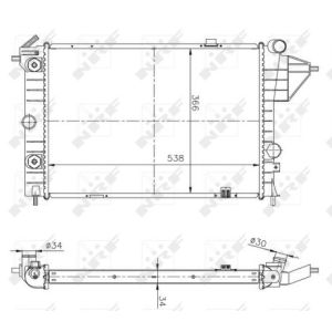 Radiador de motor NRF 513508A