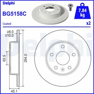 Disco de freno DELPHI BG5158C