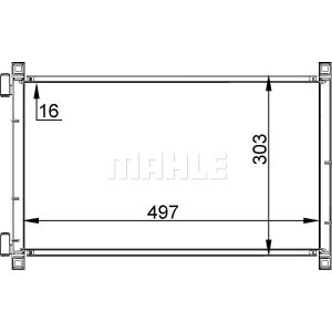 Condensador, aire acondicionado BEHR MAHLE AC 238 000S