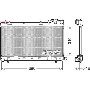 Motorradiateur  DENSO DRM36017