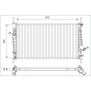 Radiateur moteur VALEO 701165