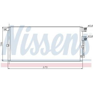 Condensator, airconditioning NISSENS 94916