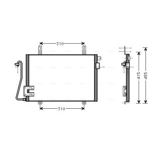 Condensator, airconditioning AVA COOLING RT5221