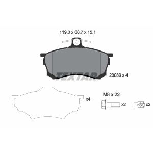 Bremsbelagsatz TEXTAR 2308001, Vorne