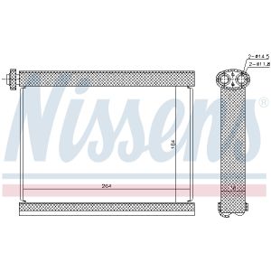 Evaporatore, impianto di climatizzazione NISSENS 92317