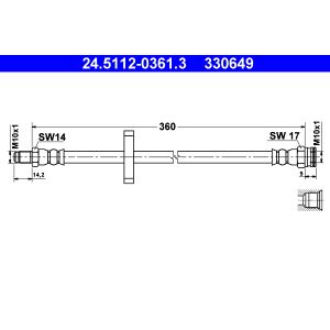 Flexible de frein ATE 24.5112-0361.3