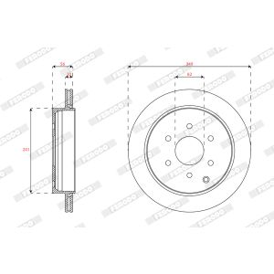 Disco freno FERODO DDF2074C-1