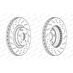 Bremsscheibe FERODO DDF1769C-1 vorne, belüftet, perforiert, 1 Stück