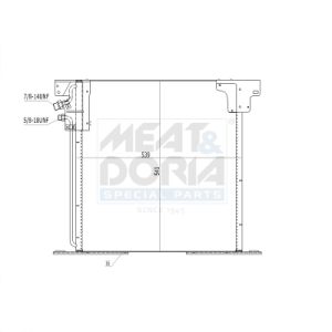 Condensator, airconditioning MEAT & DORIA 991245