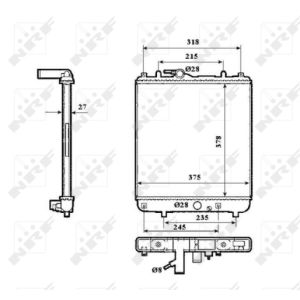 Radiador, refrigeración de motor NRF 53862