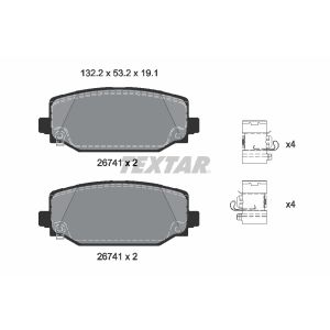 Bremsbelagsatz TEXTAR 2674101