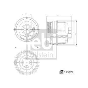 Coperchio, alloggiamento filtro olio FEBI BILSTEIN 193329