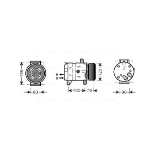Compressor, ar condicionado AVA COOLING RTAK069