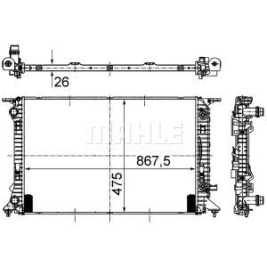 Kühler, Motorkühlung MAHLE CR 910 000S