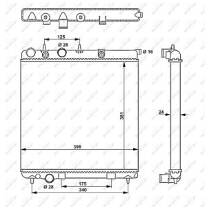 Radiator, motorkoeling NRF 53837