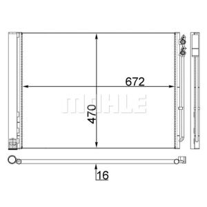 Lauhdutin, ilmastointilaite BEHR MAHLE AC 567 000S