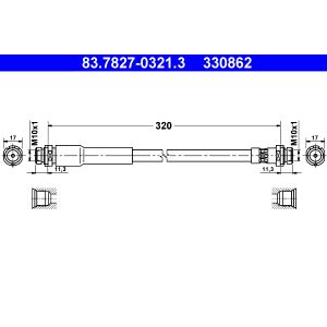 Flexible de frein ATE 83.7827-0321.3