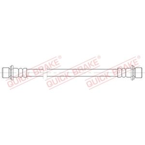 Tubo do travão flexível traseiro, esquerdo QUICK BRAKE 25.069