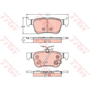 Bremsbelagsatz TRW GDB2256, Hinten