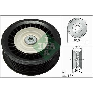 Umlenk-/Führungsrolle, Keilrippenriemen Schaeffler INA 532 0678 10