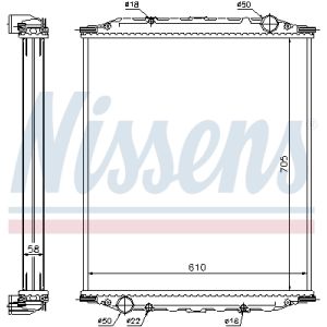 Kühler, Motorkühlung NISSENS 628780