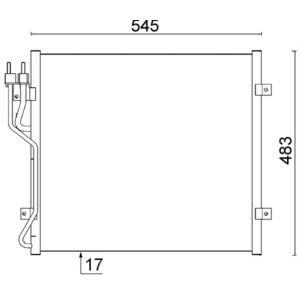 Condensador, ar condicionado BEHR MAHLE AC 545 000S