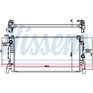 Radiatore, raffreddamento motore NISSENS 606247