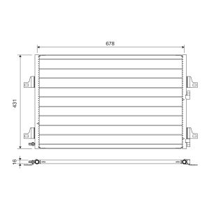 Condensador, sistema de ar condicionado VALEO VAL814007