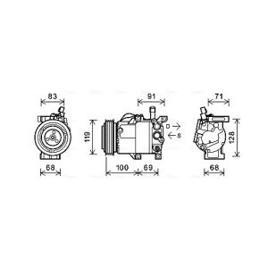 Compressor, ar condicionado AVA COOLING KAK144