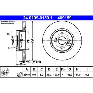 Bremsscheibe ATE 24.0109-0159.1