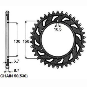 Couronne moto arrière SUNSTAR SUNR1-5601-38