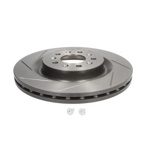 Remschijf BREMBO 9878121 terug, geventileerd, uritettu, sterk verkoold, 1 stuk