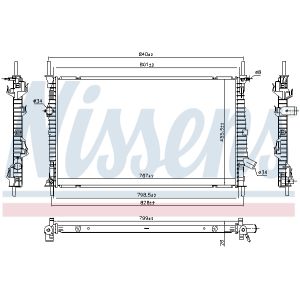 Radiatore, raffreddamento motore NISSENS 606537