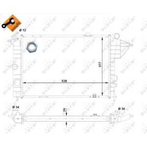 Jäähdytin, moottorin jäähdytys EASY FIT NRF 503508