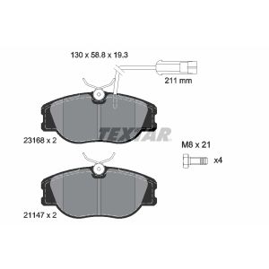 Set di pastiglie freno TEXTAR 2316803, fronte