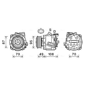 Compresor, aire acondicionado AVA COOLING OLAK668