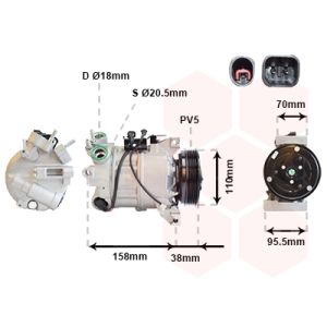 Compressor, ar condicionado VAN WEZEL 5900K143