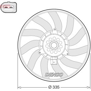 Ventilador, arrefecimento do motor DENSO DER02008