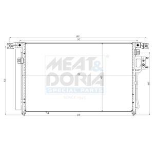 Kondensator, Klimaanlage MEAT & DORIA 991276