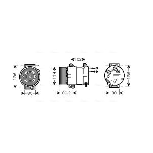 Compressor, ar condicionado AVA COOLING RTAK381