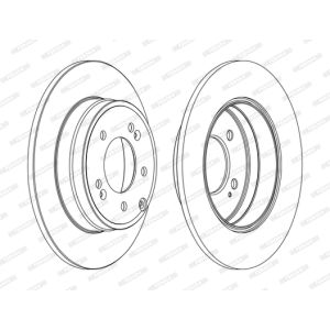 Bremsscheiben FERODO DDF1787C hinten, voll, 2 Stück