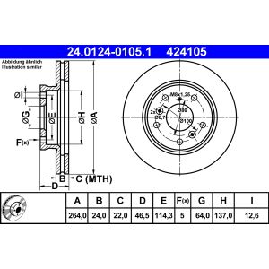Bromsskiva ATE 24.0124-0105.1