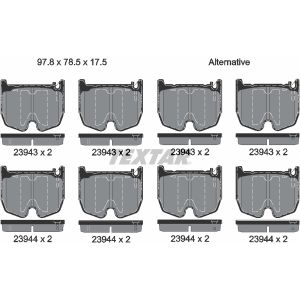 Juego de pastillas de freno TEXTAR 2394301, delante