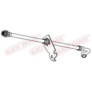 Tubo do travão flexível traseiro, esquerdo QUICK BRAKE 58.805