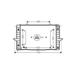 Arrefecedor do motor AVA COOLING VO2093